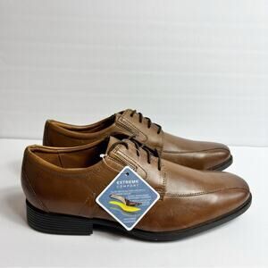 CLARKS DARK TAN MEN LEAHER WHIDDON PACE LEATHER COMFORT SHOES SIZE US 12W